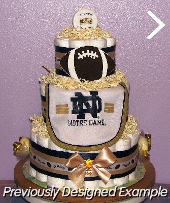 Notre-Dame-Diaper-Cake.JPG - NCAA Notre Dame Diaper Cake