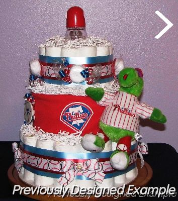PPhanaticFront.JPG - Philadelphia Phillies Diaper Cake