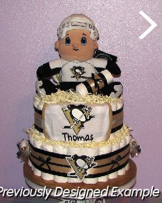 PiitsburghPenguins-Diaper-Cake.JPG - Custom Pittsburgh Penguins Diaper Cake