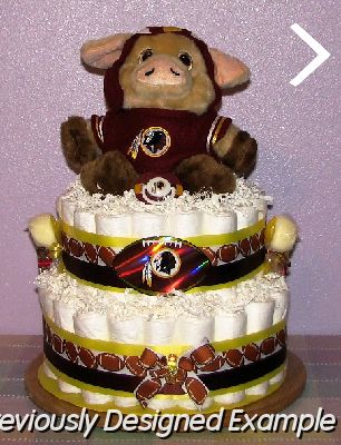 Redskins-Diaper-Cake.JPG - Washington Redskins Diaper Cake