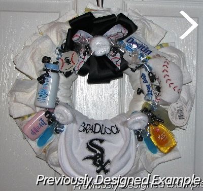 WhiteSoxDW.JPG - Custom Chicago White Sox Diaper Wreath