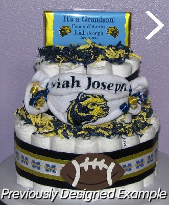 michigan-diaper-cake.JPG - Michigan University Diaper Cake