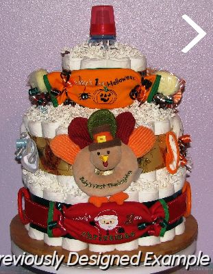 Baby's-First-Holiday-Diaper-Cake.JPG - Baby's First Holiday Bibs