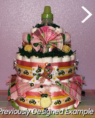 John-Deere-Diaper-Cake1.JPG - Baby Girl John Deere Diaper Cake