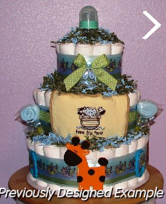 noah's ark diaper cake
