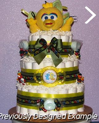 Sesame-Street-Diaper-Cake.JPG - Sesame Street Diaper Cake