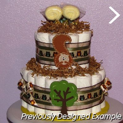 Wildlife-Diaper-Cake.JPG - Forest Friends Diaper Cake
