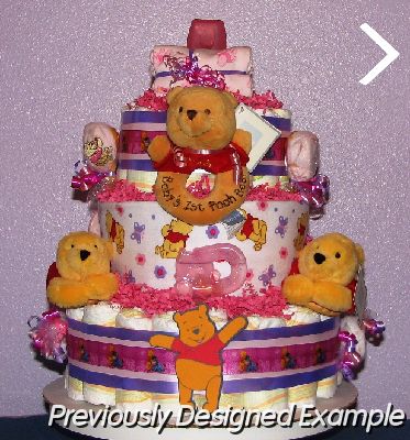 PoohGirlFront.JPG - Winnie the Pooh Diaper Cake