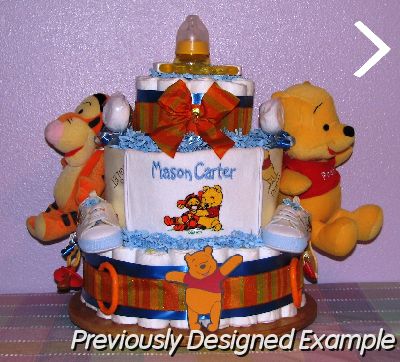 PoohMason.JPG - Custom Pooh Bear Diaper Cake