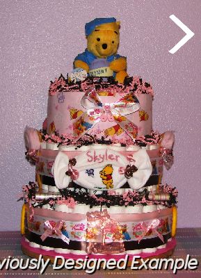Skyler-Winnie-the-Pooh-Diaper-Cake.JPG - Custom Baby Girl Pooh Diaper Cake