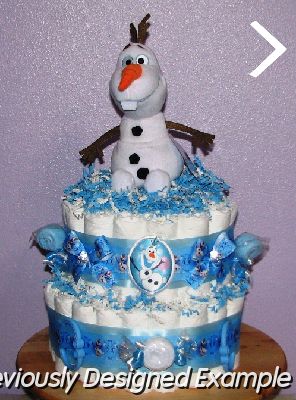 olaf.JPG - Olaf Frozen Diaper Cake