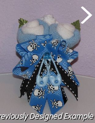 Pirate-Baby-Sock-Corsage.JPG - Pirate Themed Sock Corsage