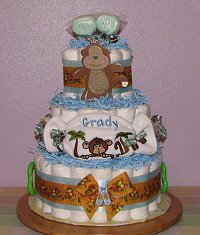 Embroidered Diaper Cakes