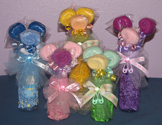 Washcloth Lollipop Baby Bottle Gifts