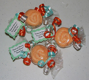 Baby Washcloth Candy With Notecards