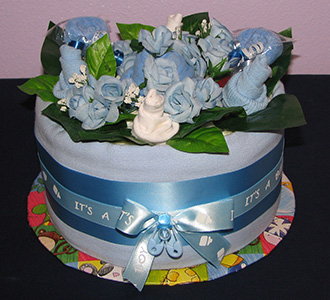 It's A Boy 1-Tier Diaper Cake