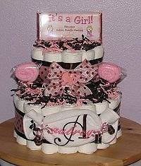 Embroidered Diaper Cakes