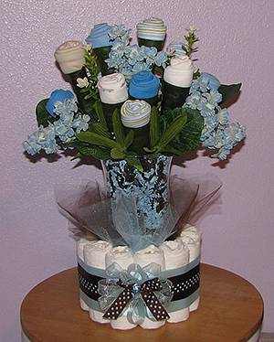Floral Diaper Bouquet