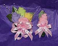 Baby Sock Corsage and Boutonniere
