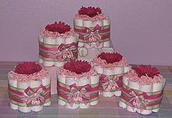 Baby Girl Diaper Cupcakes