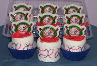 Yankees Mini Cupcakes