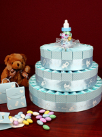 3 Tier Boy Favor Cake