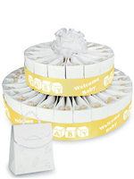 2 Tier Yellow Favor Cake
